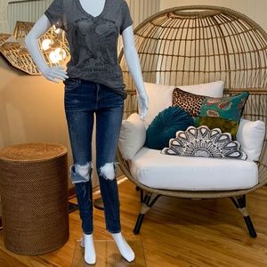 COH Rocket High Rise Skinny Distressed Jeans Sz 28